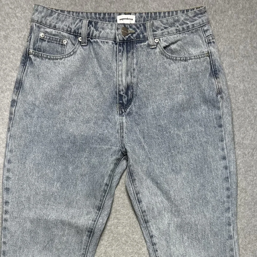 Superdown Jeans Women's Size 29 Light Wash Distressed‎ Hem High Rise Denim